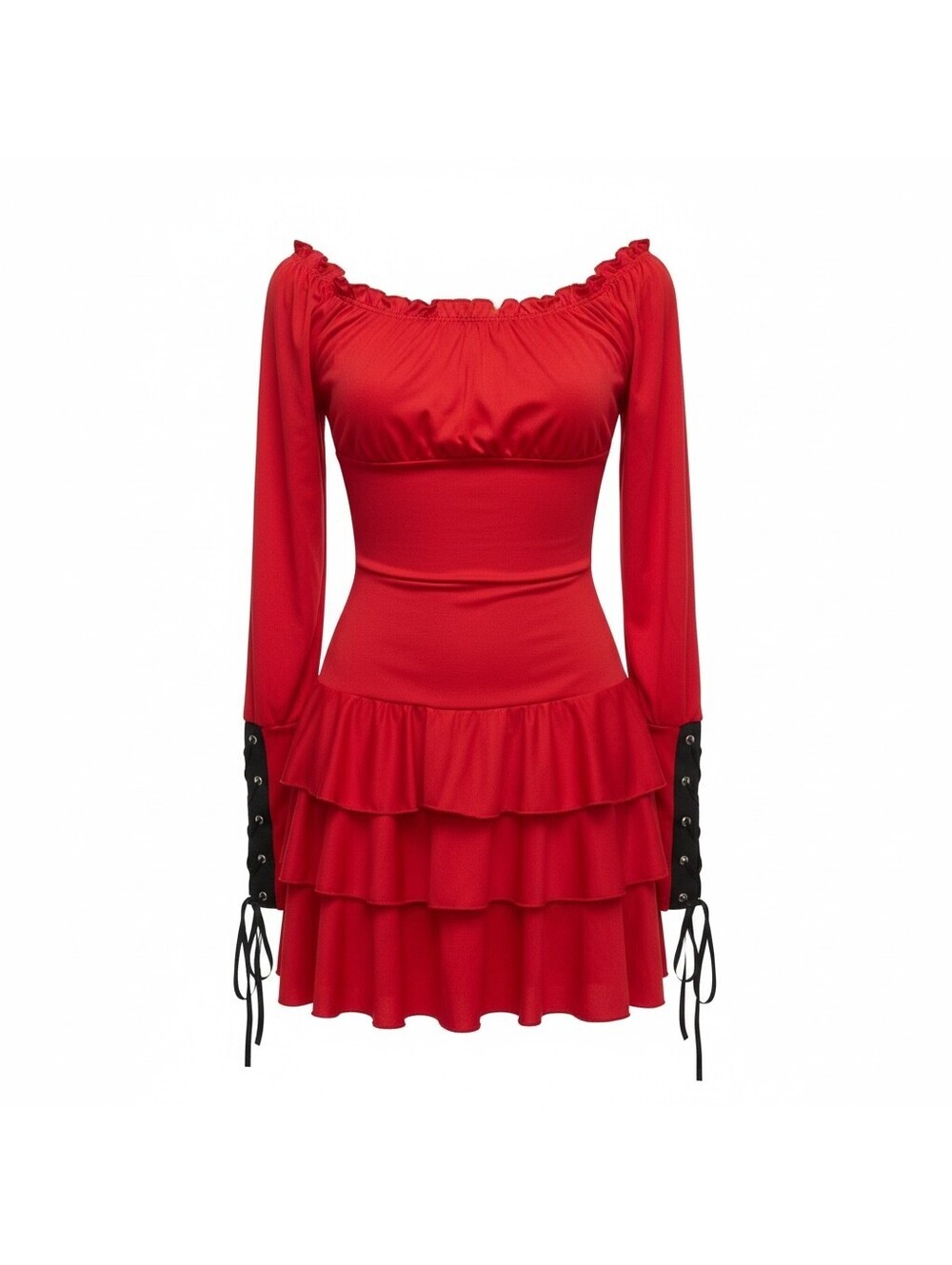 Dreamgirl Y2K Mini Dress Halloween Costume Ruffled Detail Pirate Gothic Witchy
